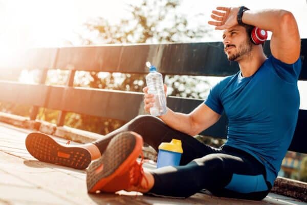 hydratation et repos - exercice mollet